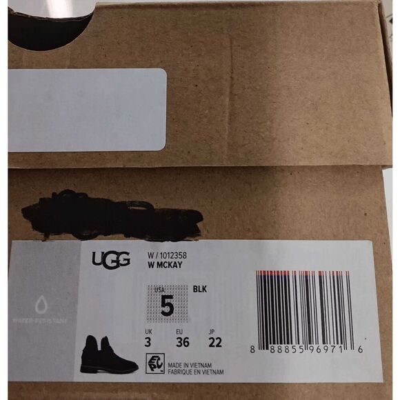 UGG Women's McKay Casual Boot - Black 5M - Picture 5 of 10